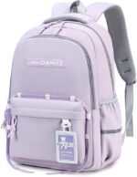 شنطة مدرسية للبنات – ظهر مقاومة للماء – سعة 9 لتر – للمرحلة الإعدادية والثانوية – لابتوب حتى 15.6 إنش – بنفسجي أنيق