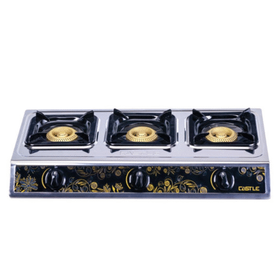 : بوتاجاز مسطح غاز كاسيل، 3 شعلة، GS1030S – فضي